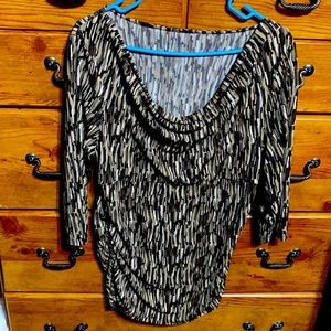 Black and brown blouse